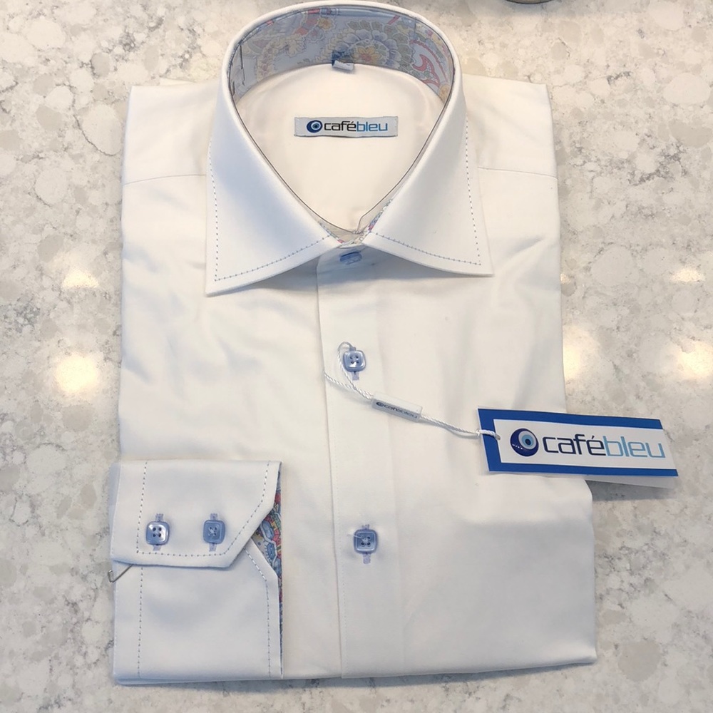 Brand New Cafe Bleu white button down